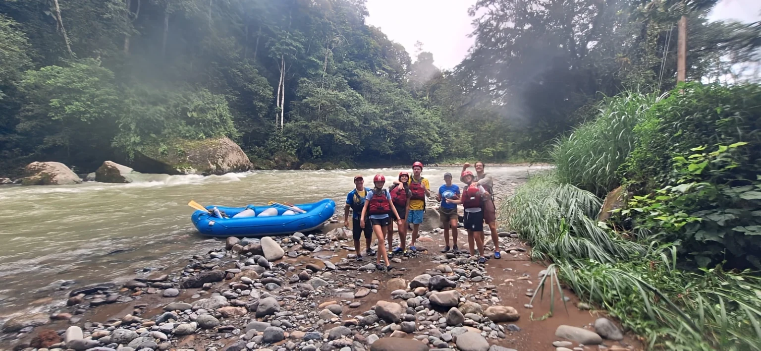 Pacuare River Ecolodge guests ready for rafting adventure